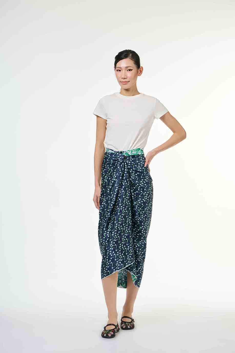 Reversible Sarong - Sila Duduk Green