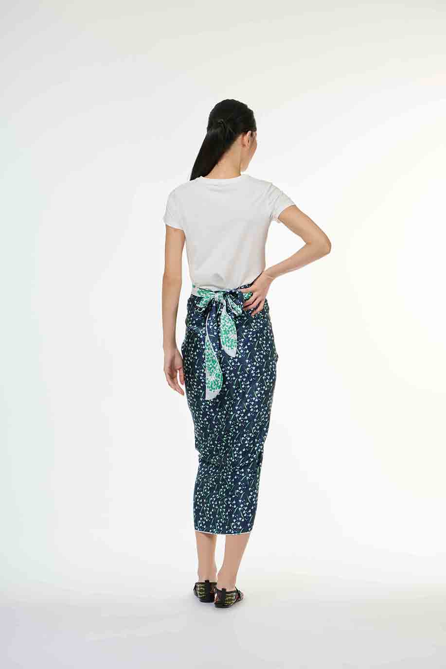 Reversible Sarong - Sila Duduk Green