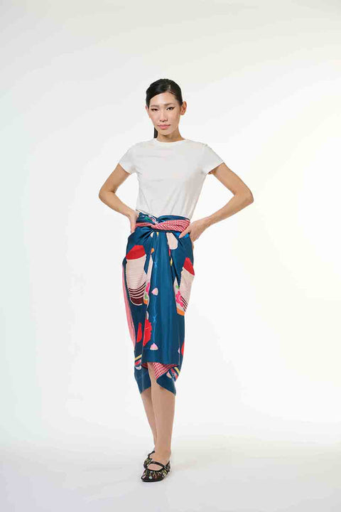 Reversible Sarong - Dark Blue Soya