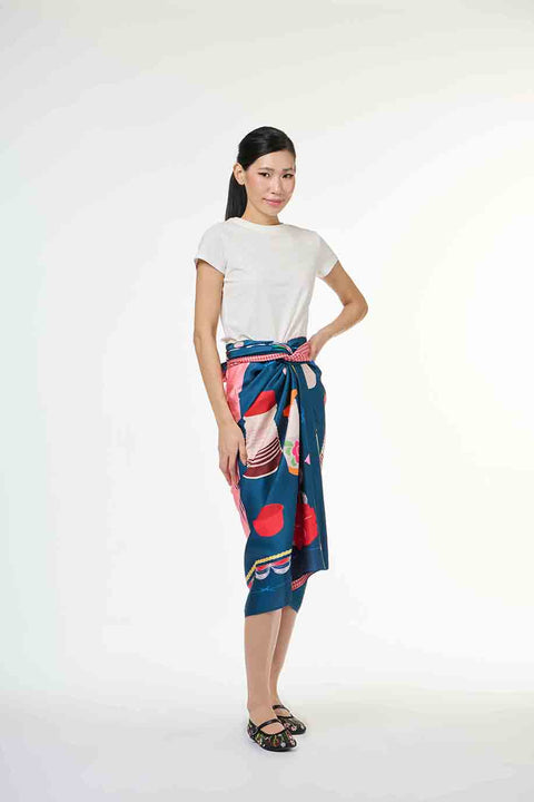 Reversible Sarong - Dark Blue Soya