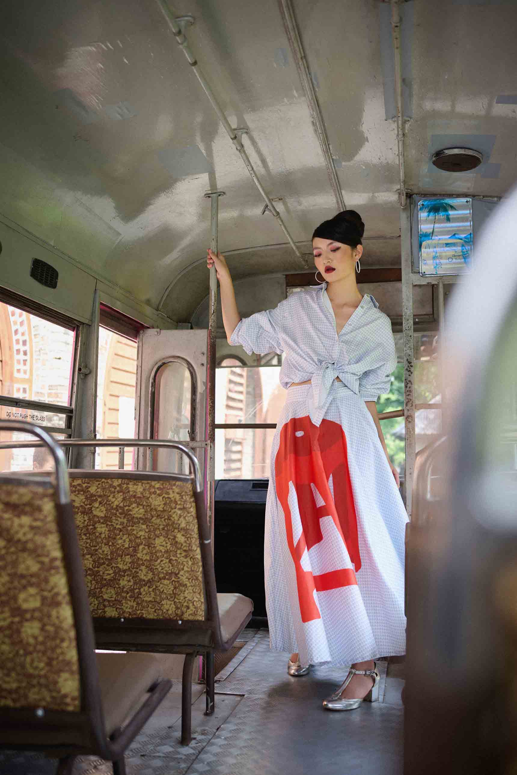 50's Skirt - Sila Duduk Blue