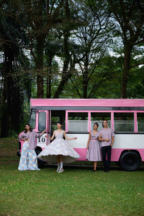 Show Time Dress - Bus Mini Pink