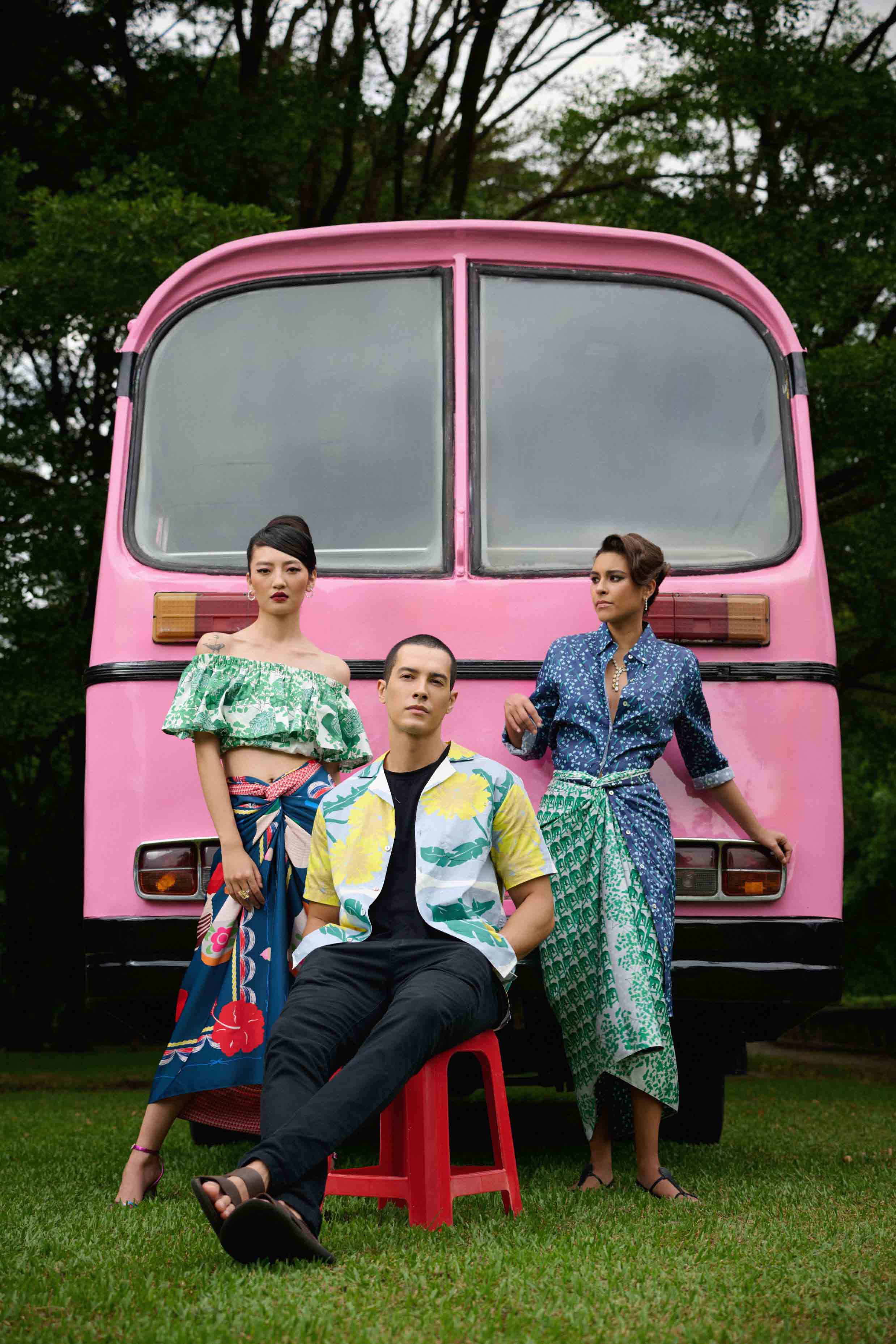 Reversible Sarong - Sila Duduk Green