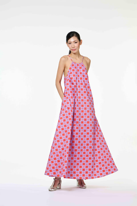 Halt Dress - Tapau Tile Chilli Pepper