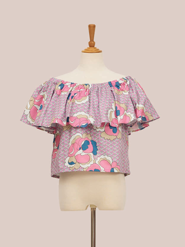 Ruffle Top - Georgia Pink
