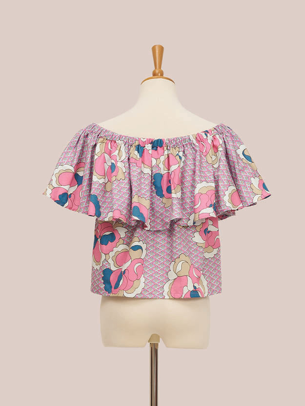Ruffle Top - Georgia Pink