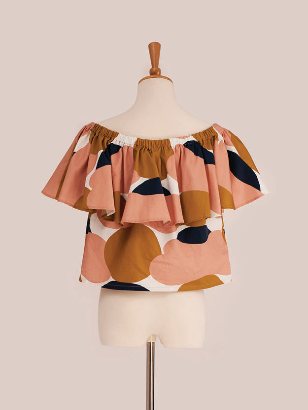 Ruffle Top - Pebbles Dusty Pink