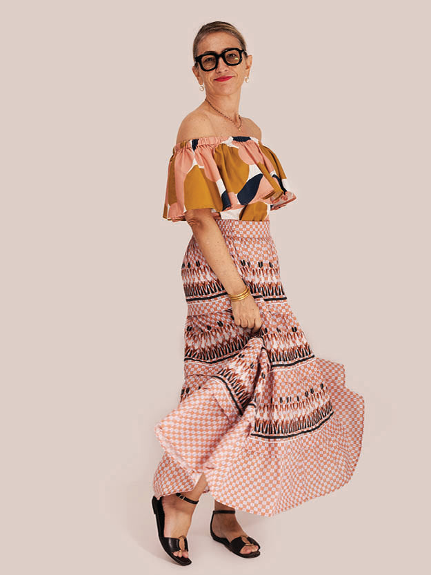 Ruffle Top - Pebbles Dusty Pink