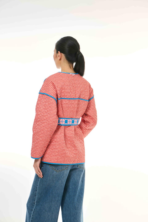 Reversible Vest - Tapau Tile Pink