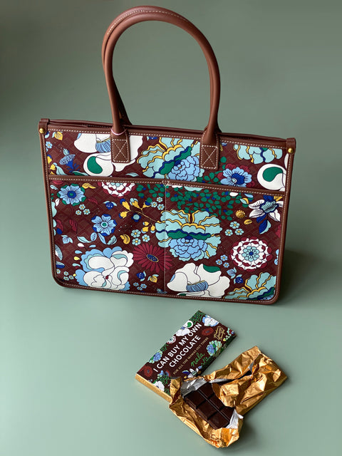 Large Farah (Leather) - Mandi Bunga Chocolate