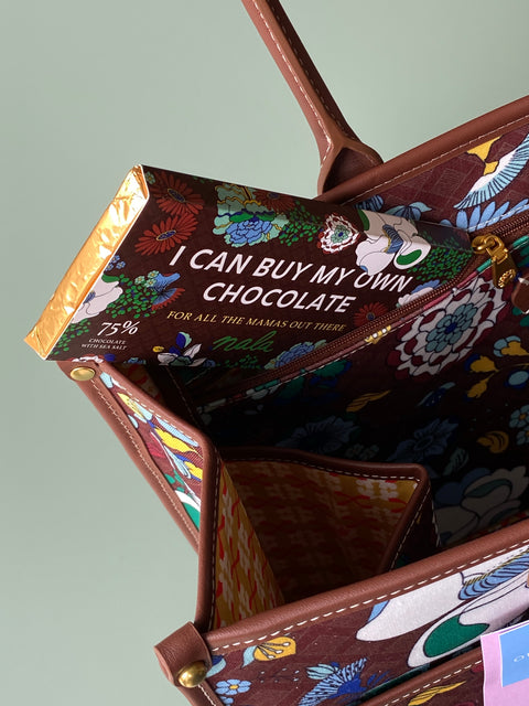 Large Farah (Leather) - Mandi Bunga Chocolate