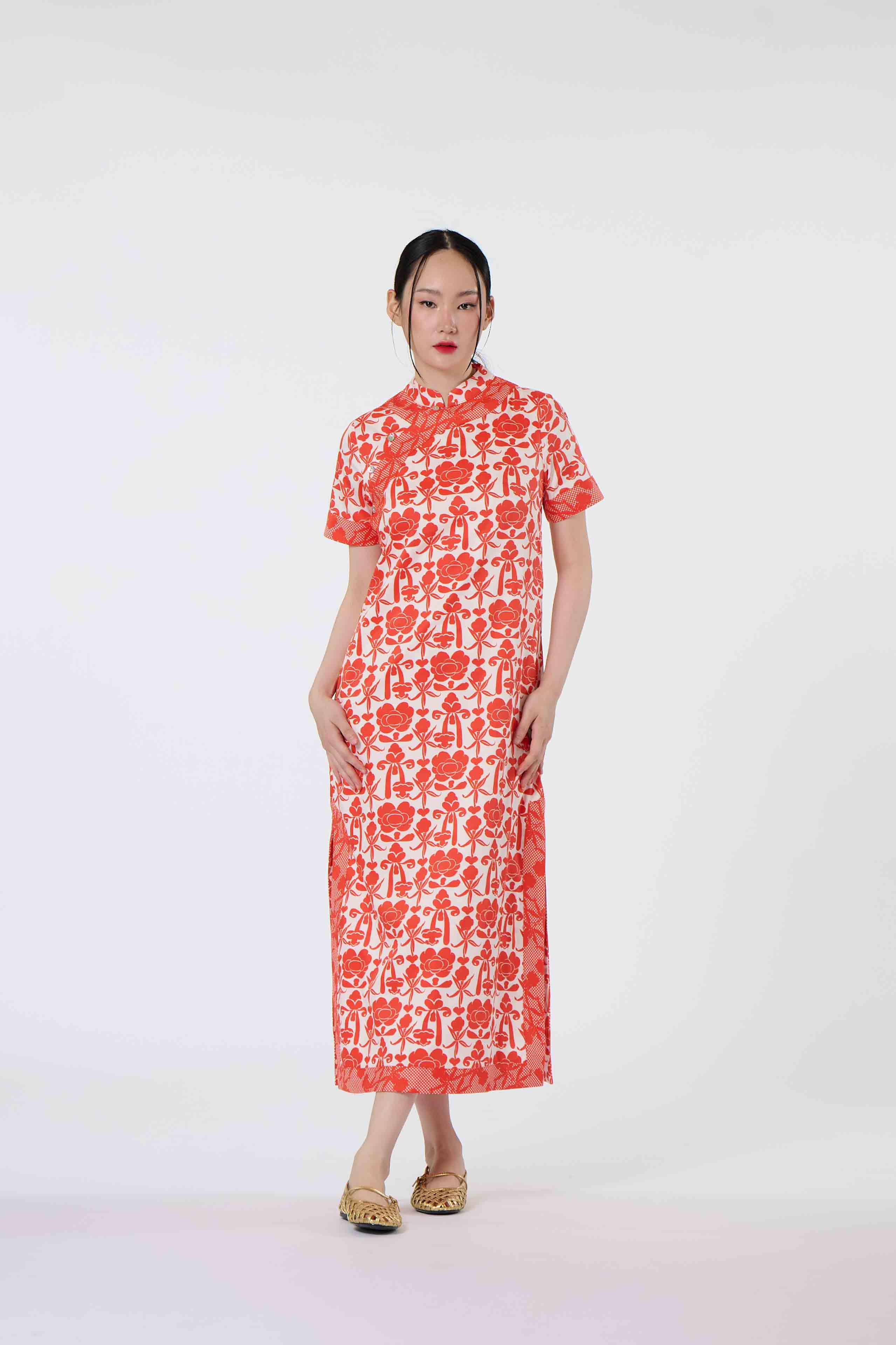 Long Cheongsam- Red With Love