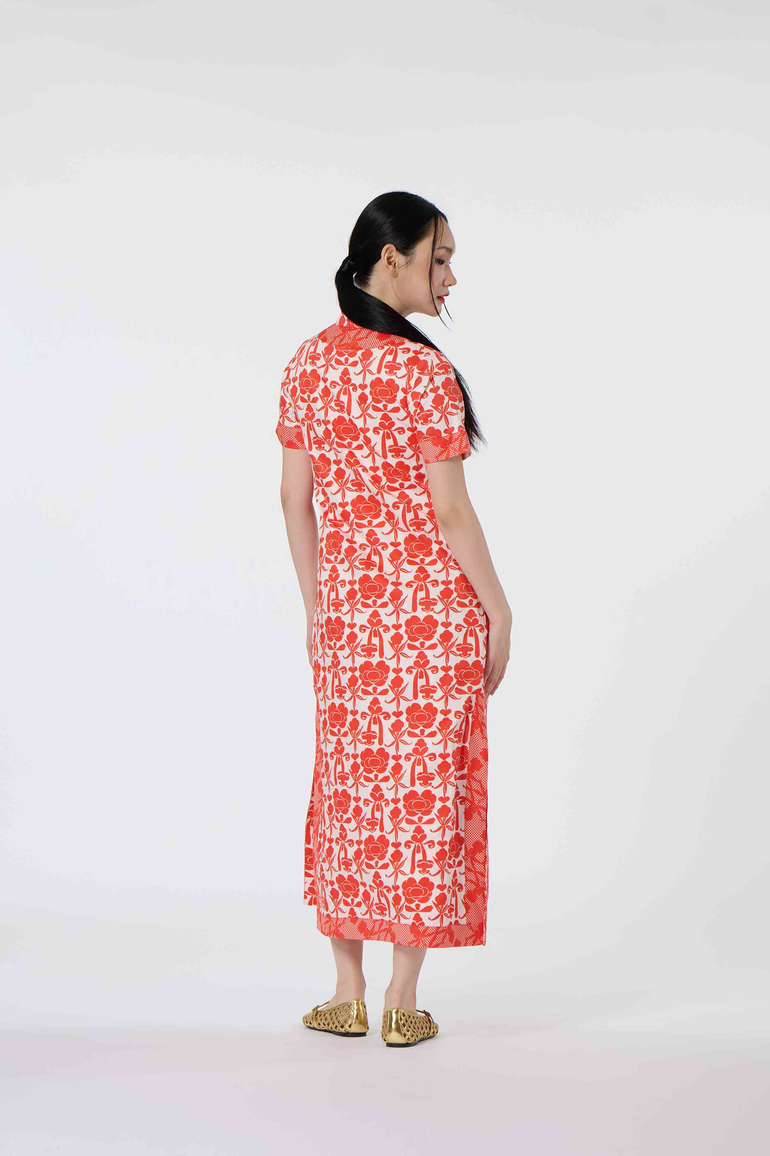 Long Cheongsam- Red With Love