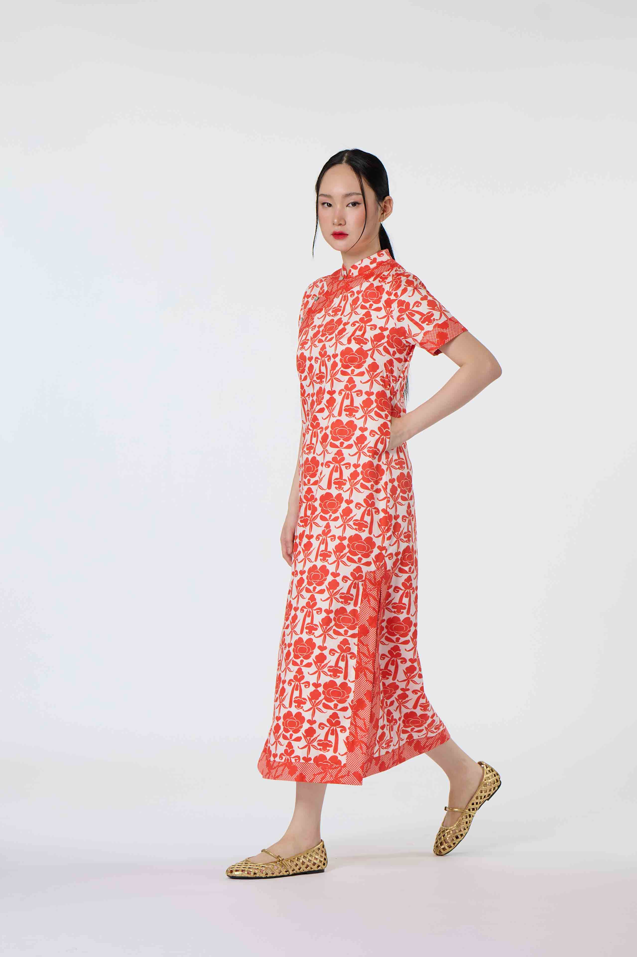 Long Cheongsam- Red With Love