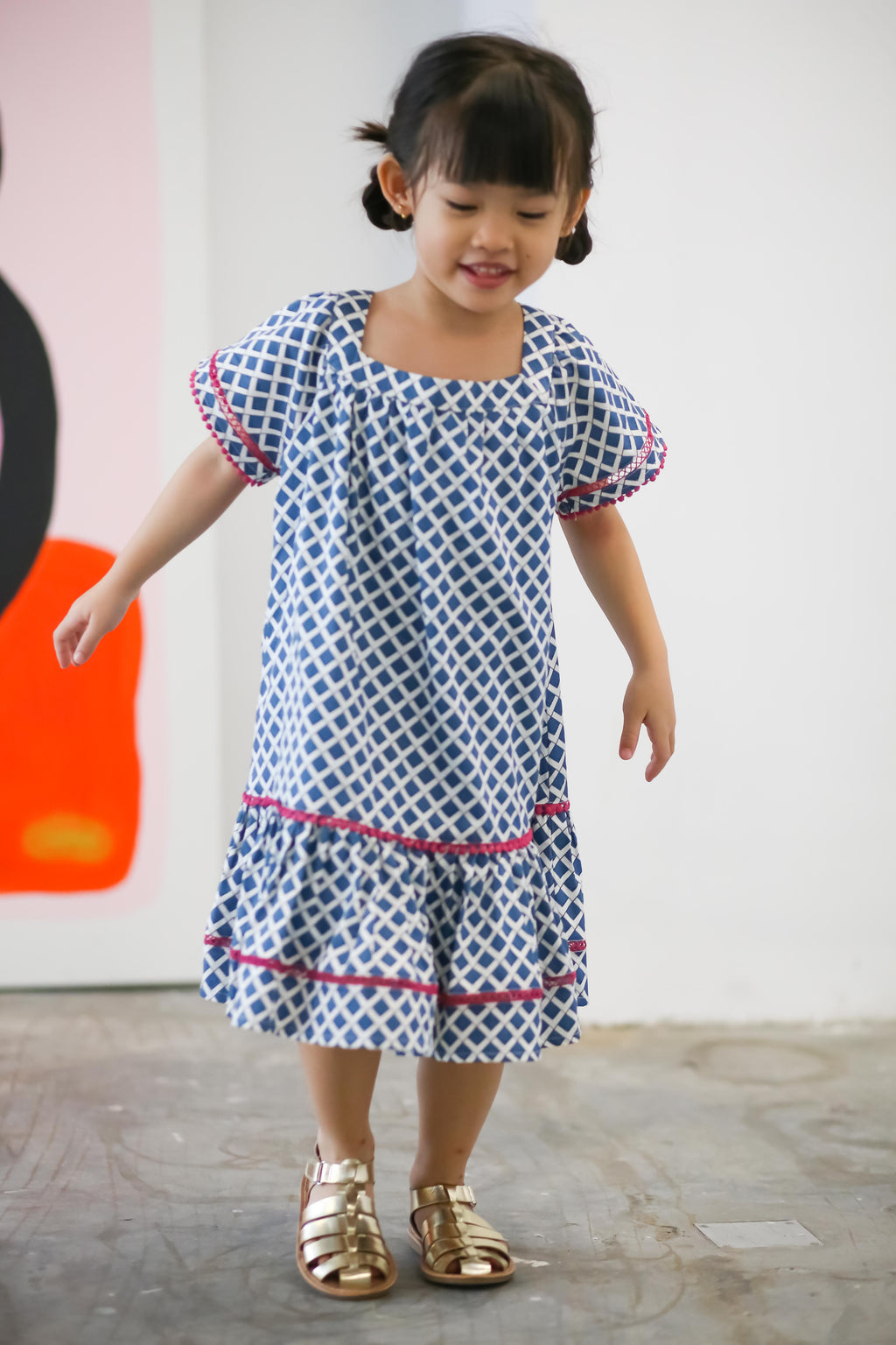 Girls Sunshine Dress - Love Lace II Blue