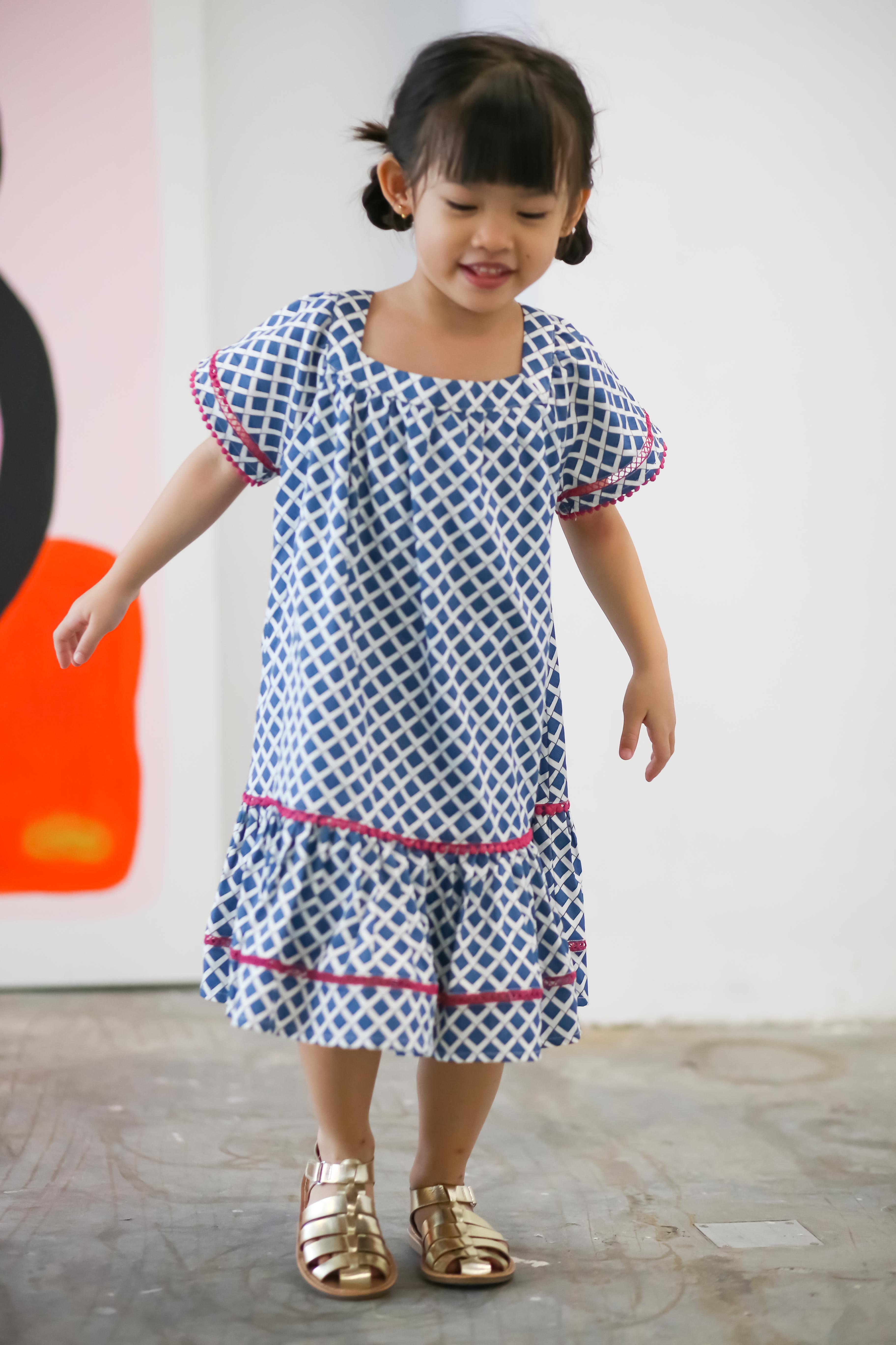 Girls Sunshine Dress - Love Lace II Blue