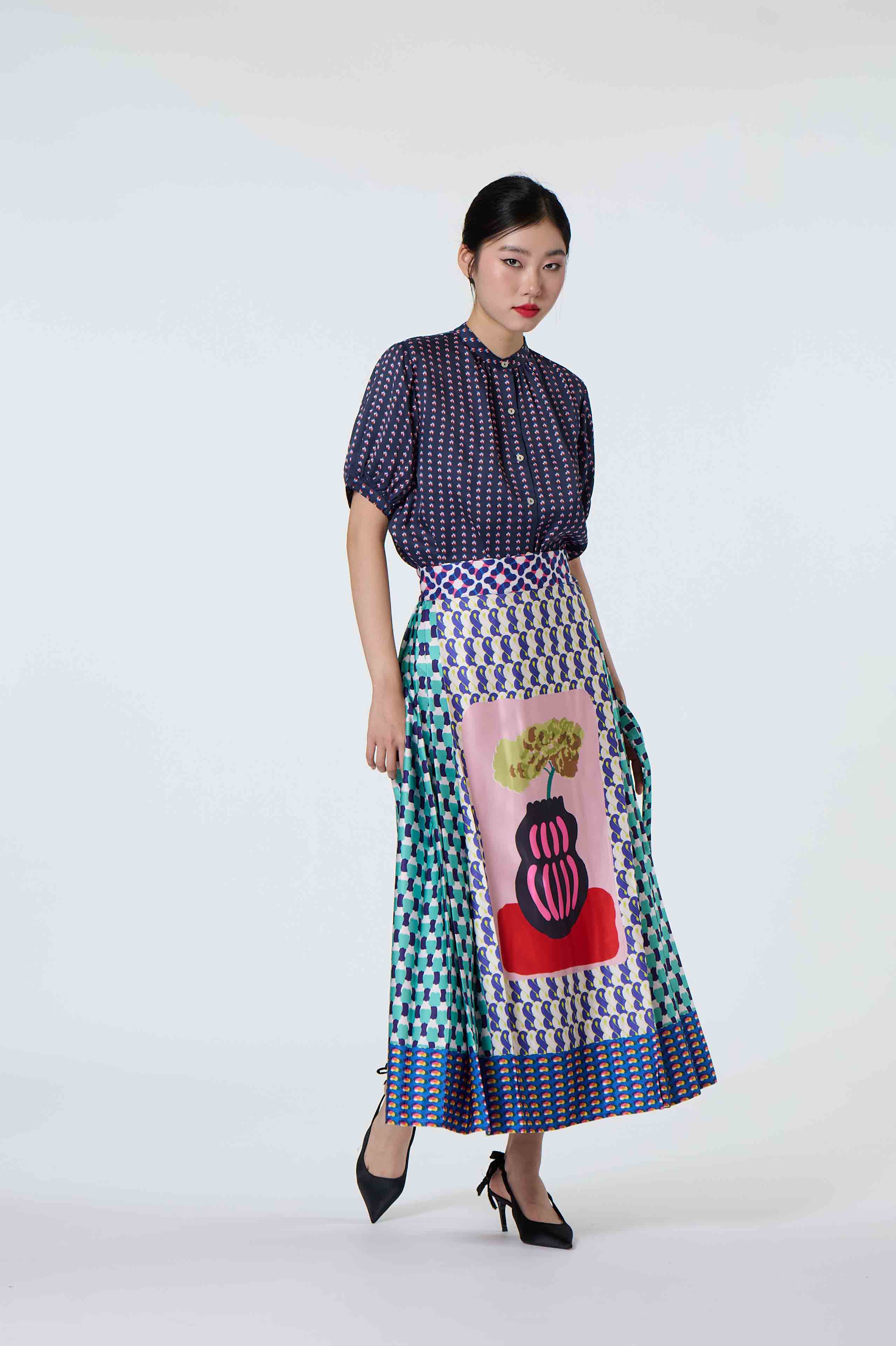 The Vase Skirt - Yellow Saraca
