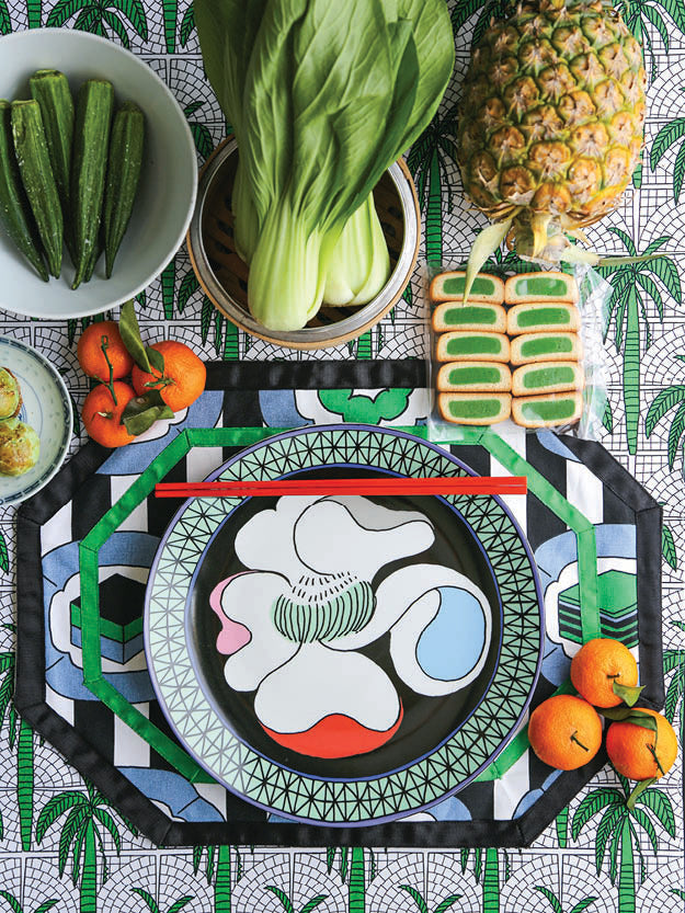 Kasturi Placemat- My Kuih Or The Highway Black & White