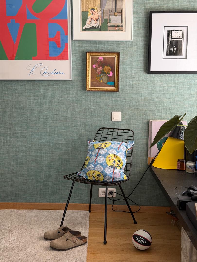 Square Cushion - Fan Yellow