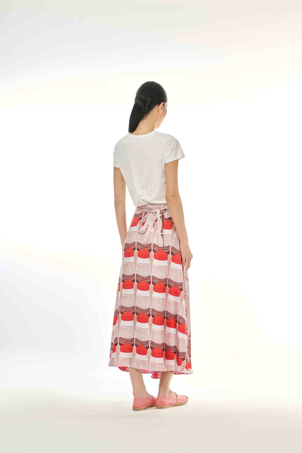 Wrap Skirt - Tapau Tiles Chilli Pepper