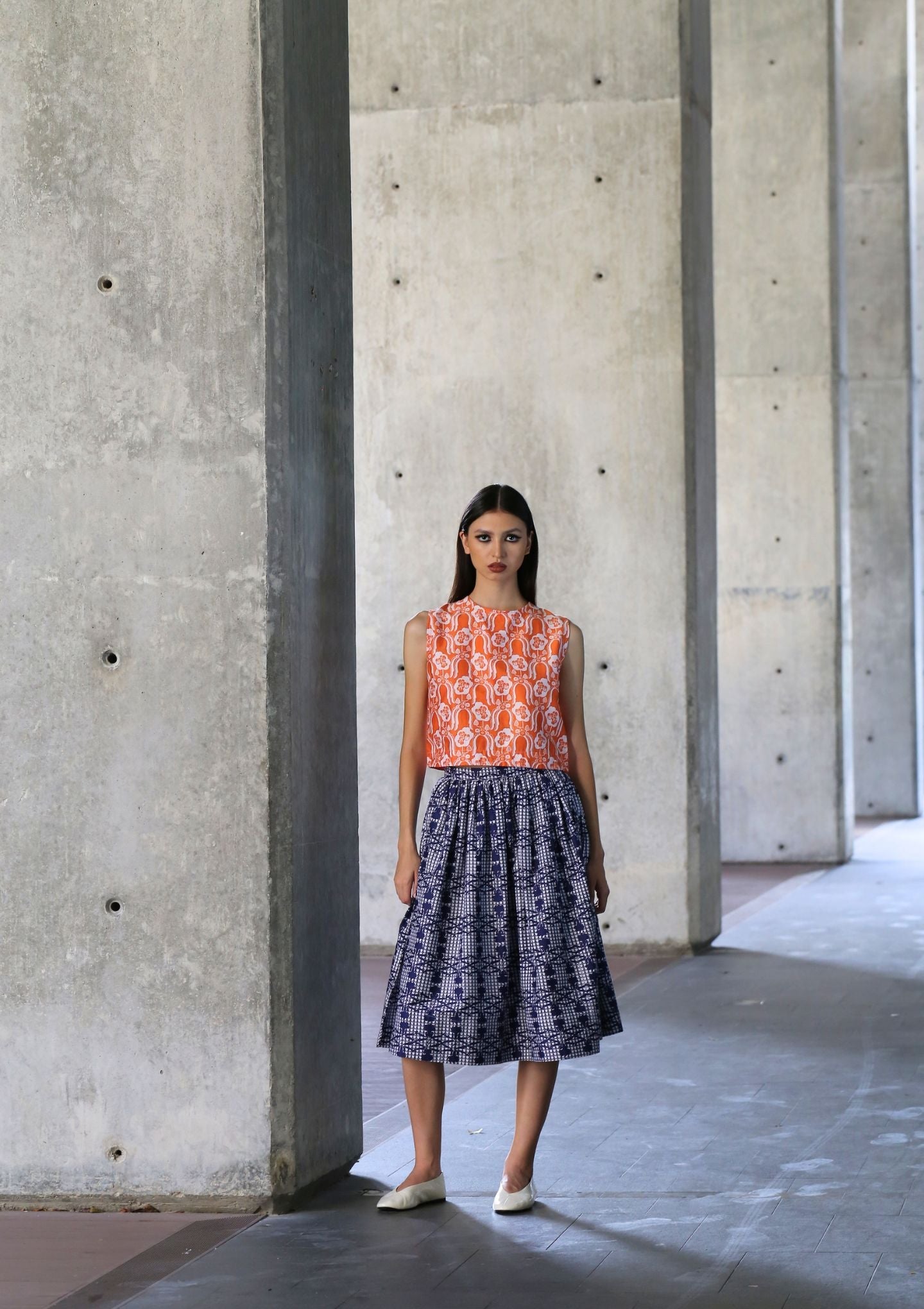 Jalan Jalan Skirt - Singapore Soul Blue