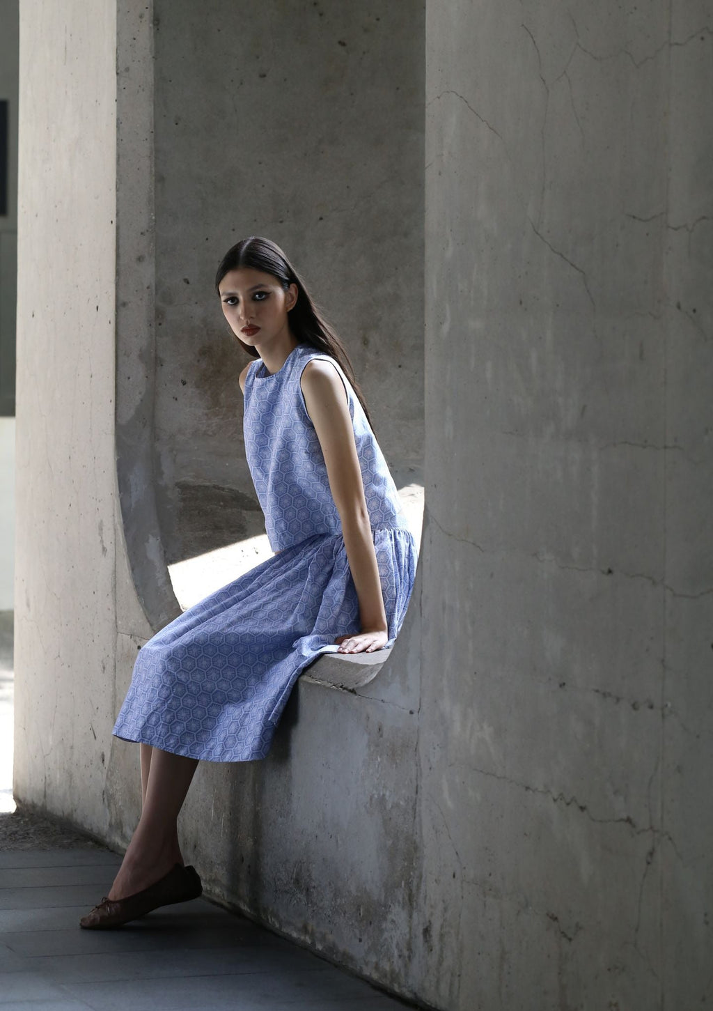 Jalan Jalan Skirt - Willow Wishes Blue