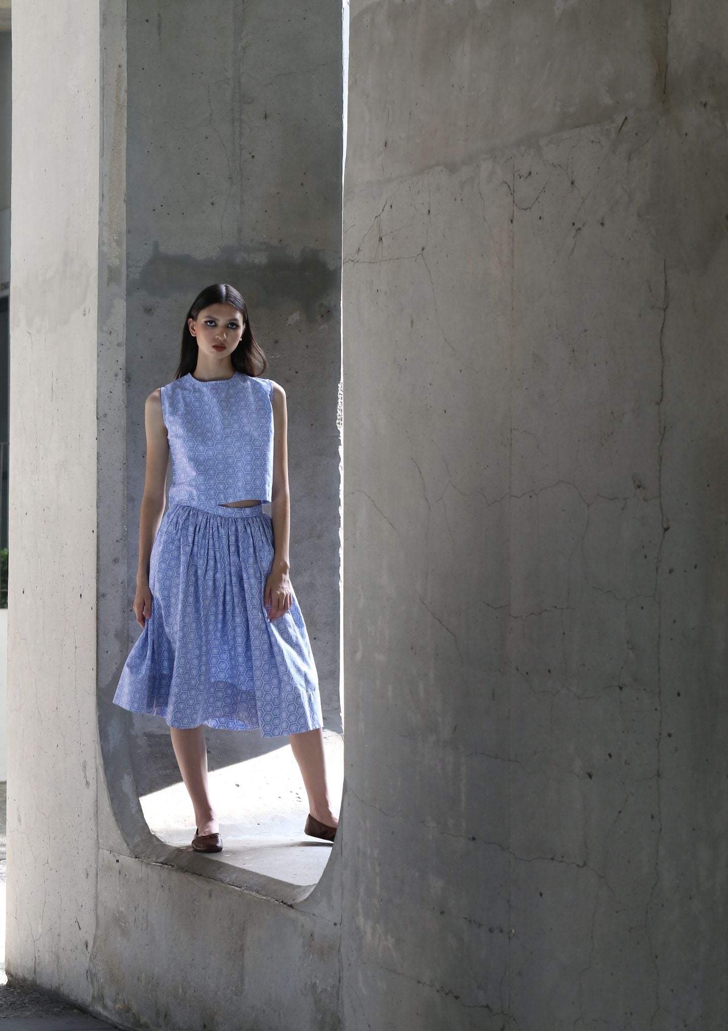 Jalan Jalan Skirt - Willow Wishes Blue