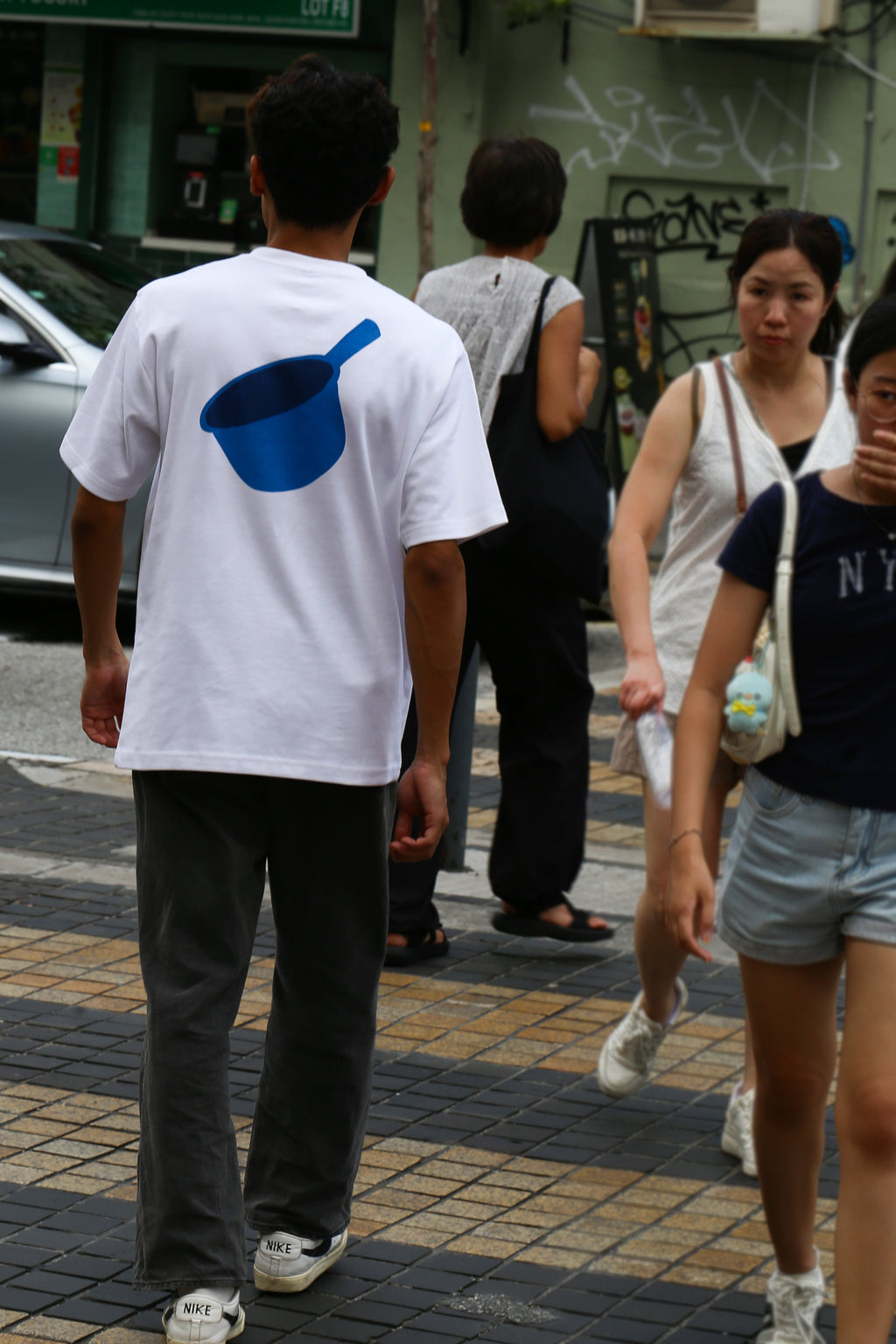T-Shirt Mandi Blue - White