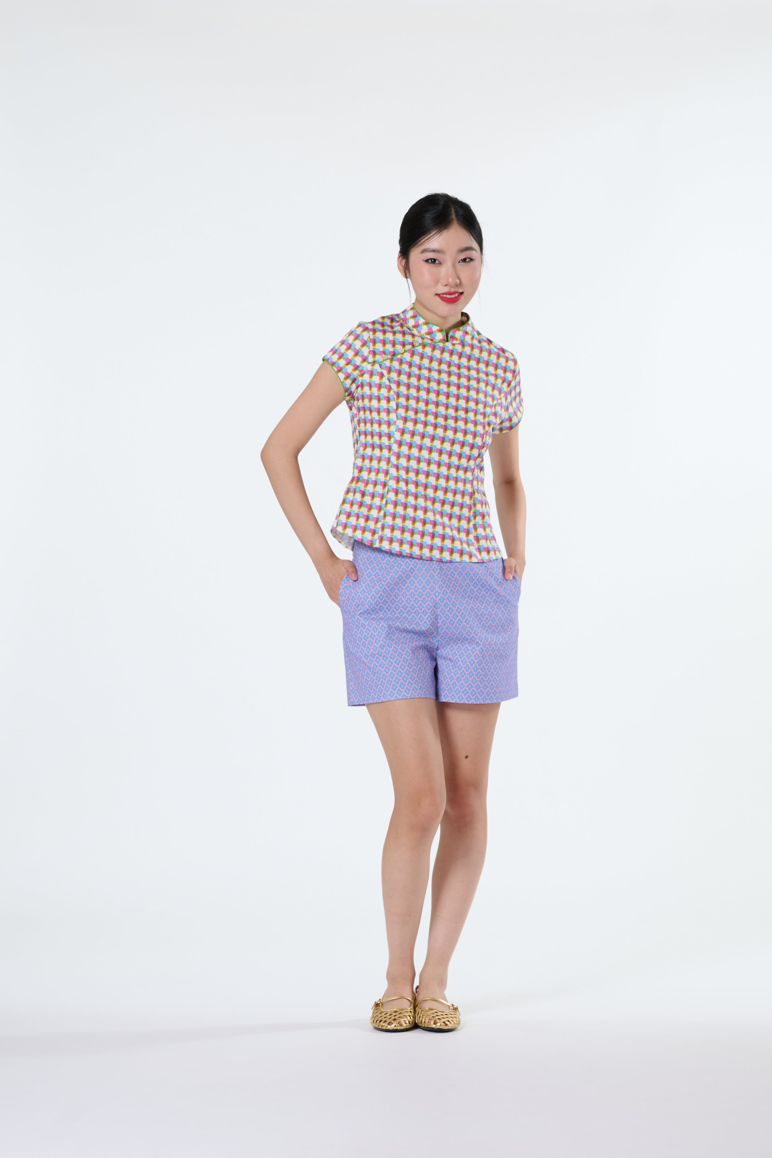 Chinese Top - Face & Grace Pink